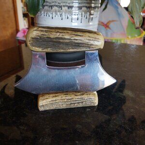 THE ORIGINAL ALASKA ULU KNIFE OF THE ARCTIC 4" HANDLE FAUX Bone